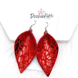 Metallic Leopard Petal Earrings